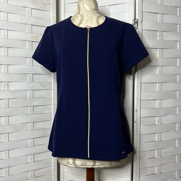 Jaanuu Tops - Jaanuu Navy Scrub Top